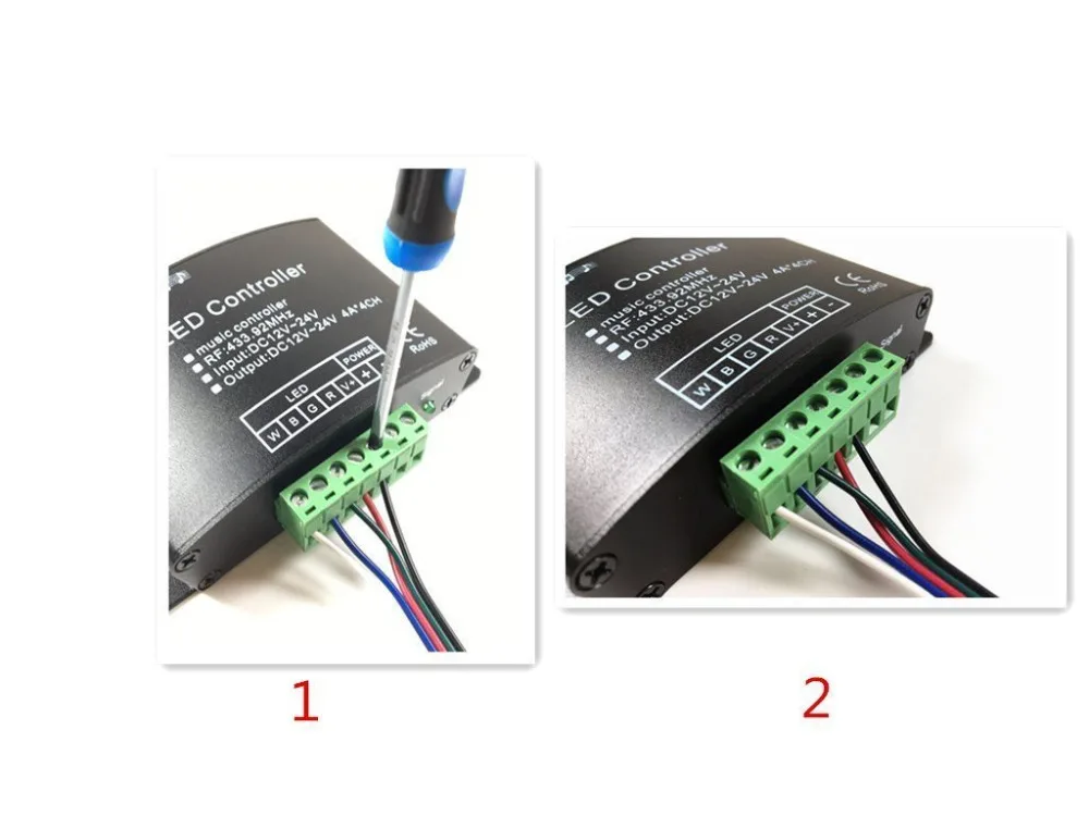 DC12V 24V 24 клавиши RGBW Музыка Светодиодный контроллер RF удаленный звуковой датчик