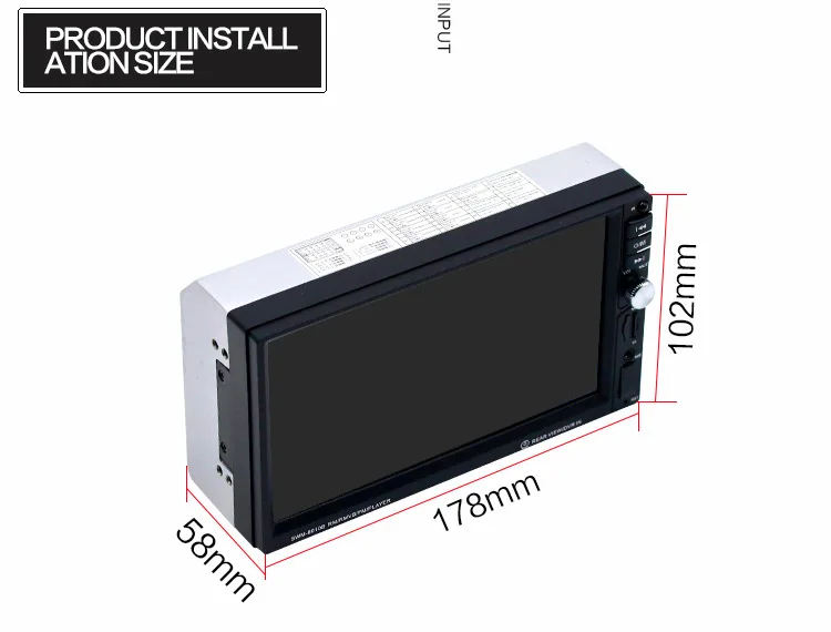 7" HD Player MP5 Touch Screen Digital Display Bluetooth Multimedia USB Car Radio Autoradio 2 Din Video | Автомобили и