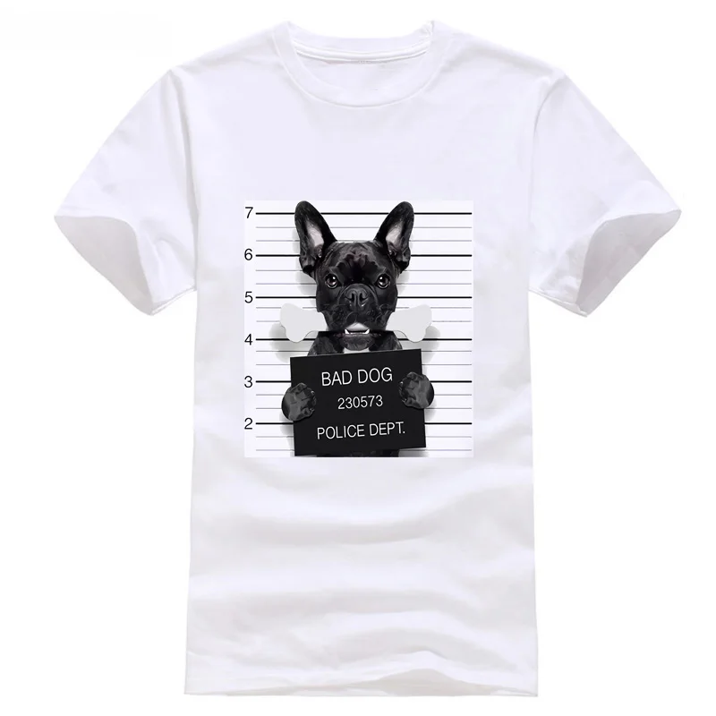 &quotWanted Bad Dog&quot's Mugshot Мистер Французский бульдог кость смешная шутка Мужская