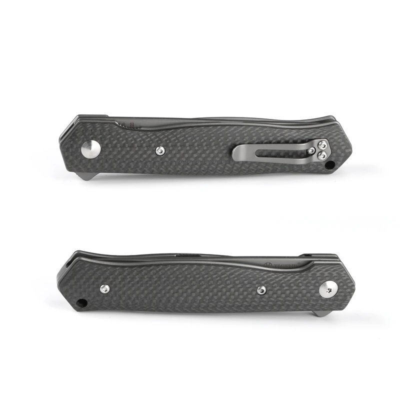 

TIGEND Plus Kwaiken D2 steel flip folding knife carbon fiber handle knife tactical camping tool with folding knife riding EDC