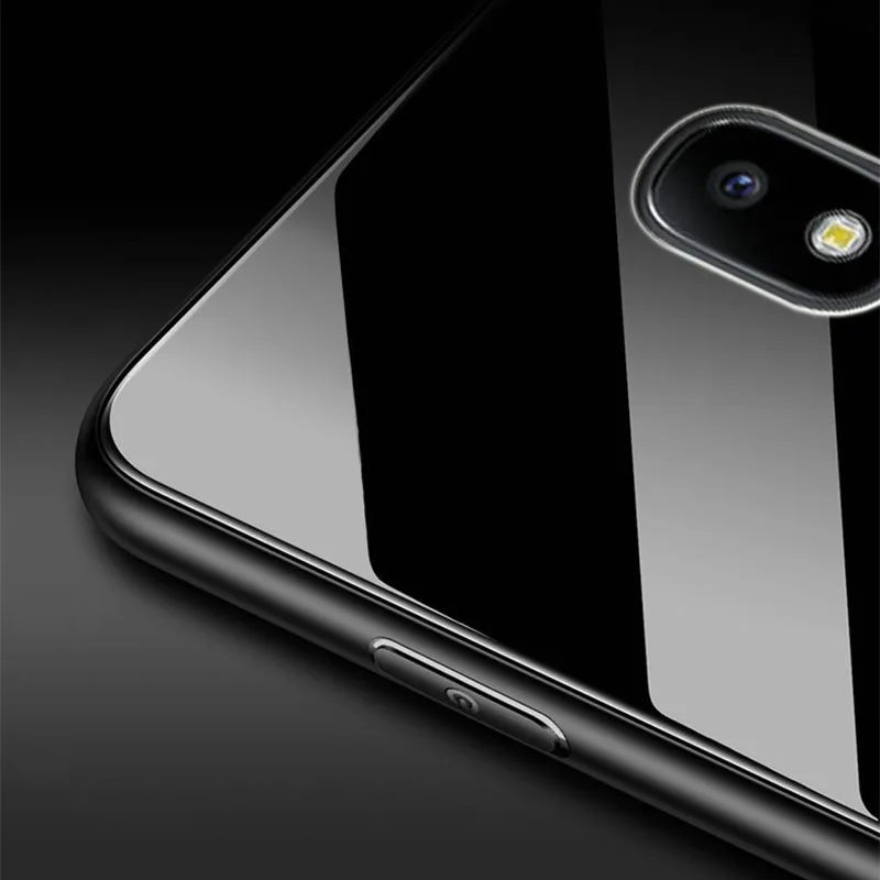 YueTuo стеклянный зеркальный чехол для Samsung Galaxy J3, J5, J7 года j330 j530 j730 силиконовый Жесткий Чехол для задней панели ТПУ чехол для телефона etui