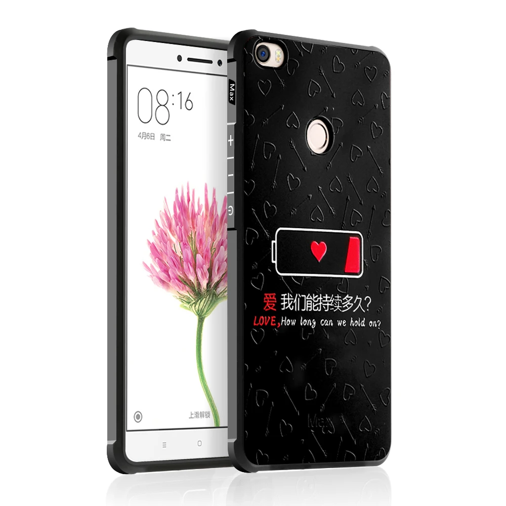 Case For Xiaomi Mi Max Cover 3D relief painted Frosted Shockproof soft jelly phone Funda 6.44&quot kimTHmall |