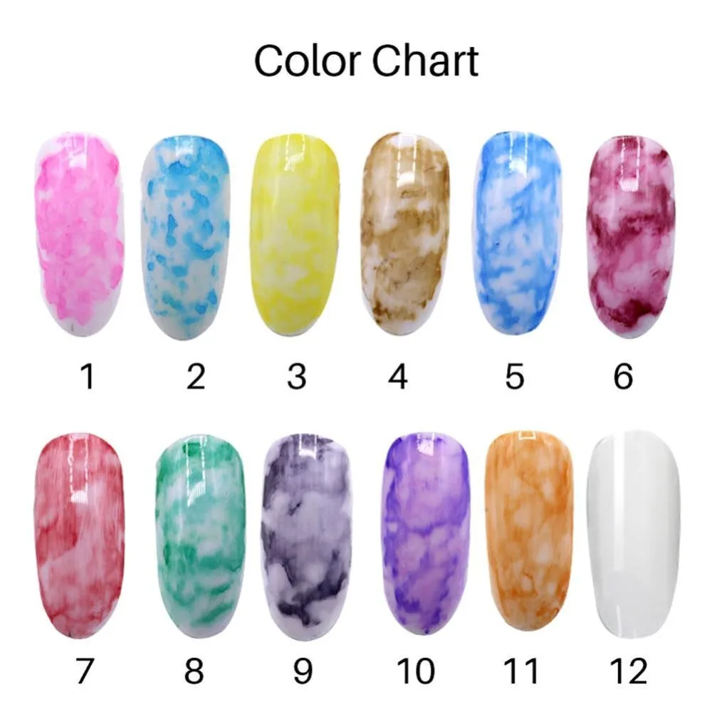 Learnever 12 Colors UV Nail Gel Marble Style Polish Soak Off Semi Vernis Permanent gel lacquer New Arrival | Красота и здоровье