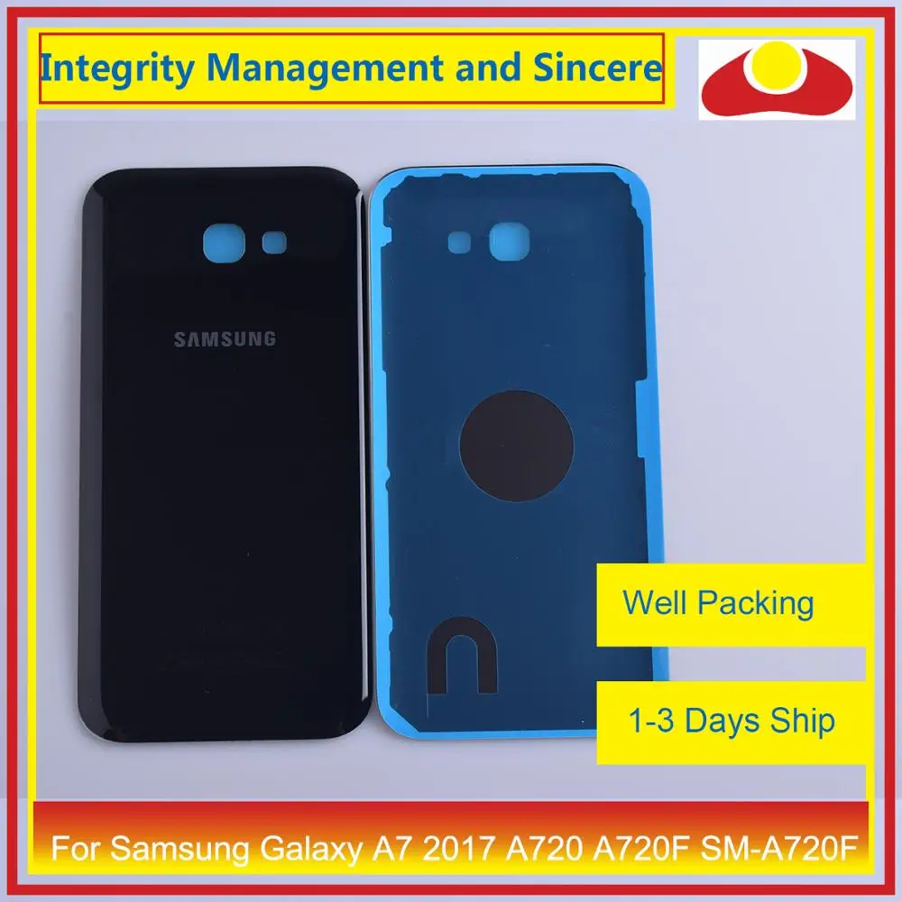 Оригинальный Для Samsung Galaxy A7 2017 A720 A720F SM корпус батарейный отсек задняя крышка