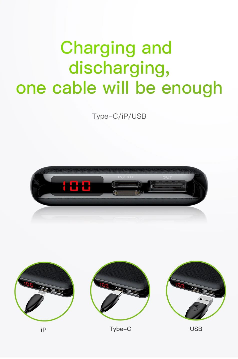 Baseus 10000 мАч USB PD 3A быстрая зарядка банк питания для iPhone Xs Max usb зарядка банк питания для Samasung Xiaomi huawei банк