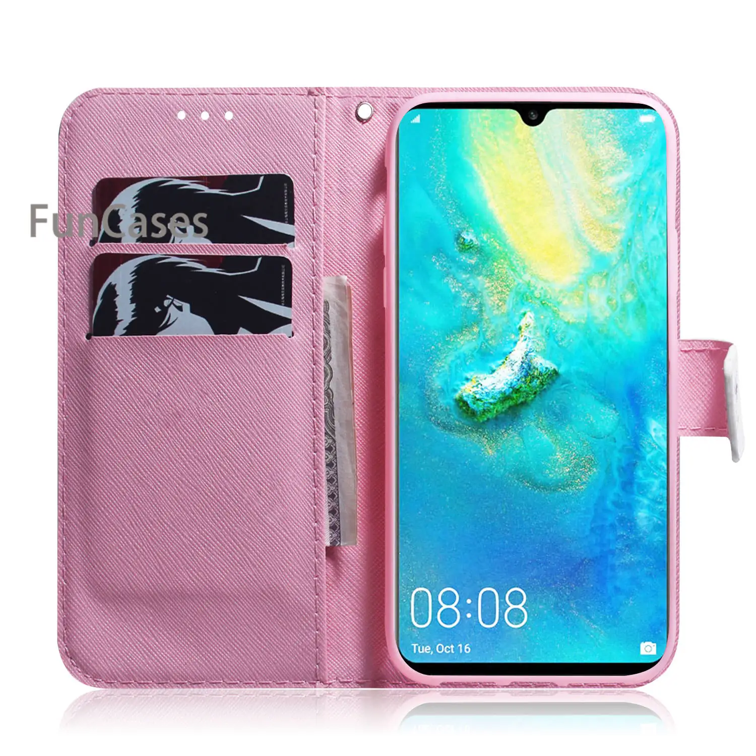 Mate 20 X Чехлы для мобильных телефонов сотовых huawei mate Panda Флип Бумажник чехол книга