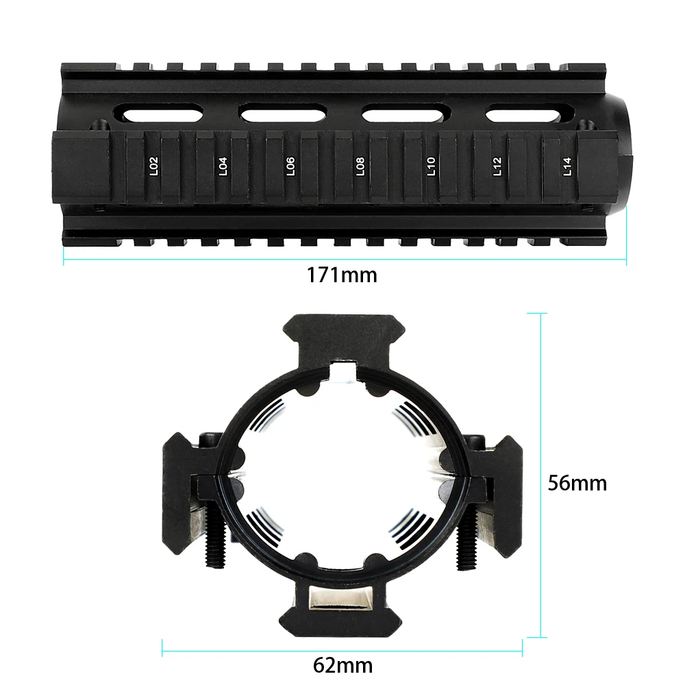 Ohhunt Охота PRO модель 4 AR15 6 7 дюймов карабин Handguard Airsoft AR 15 рис вклинивание Quad рейку из