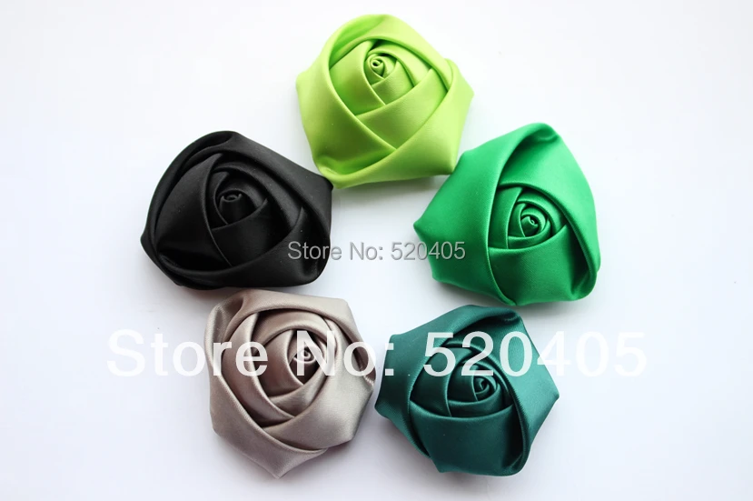 Цветы атласные розы для обуви пышные цветы девочек одежда аксессуары 5 см ленты