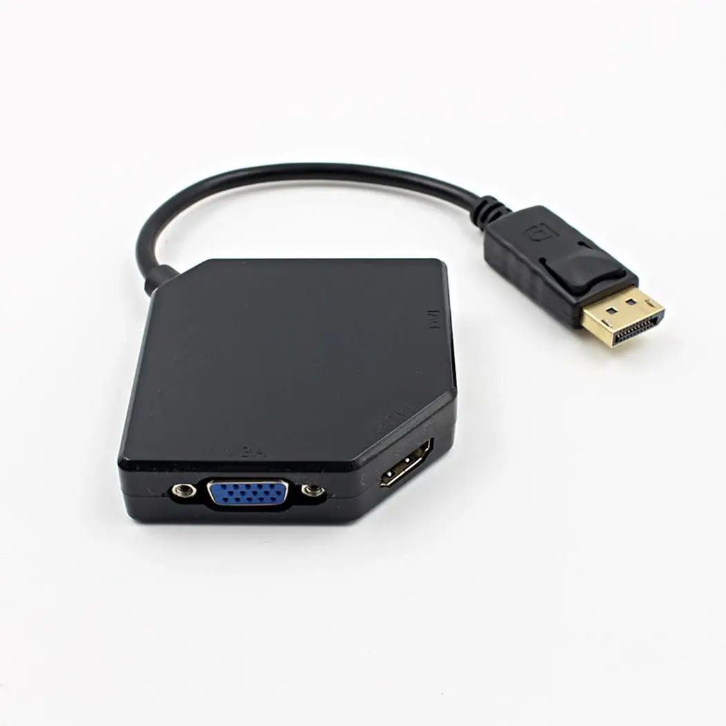 3 в 1 мини порт дисплея DP к мультимедийному интерфейсу высокой четкости VGA DVI