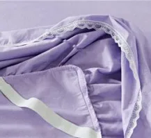 Роскошное фиолетовое Сирень Кружева рюшами постельных принадлежностей полный