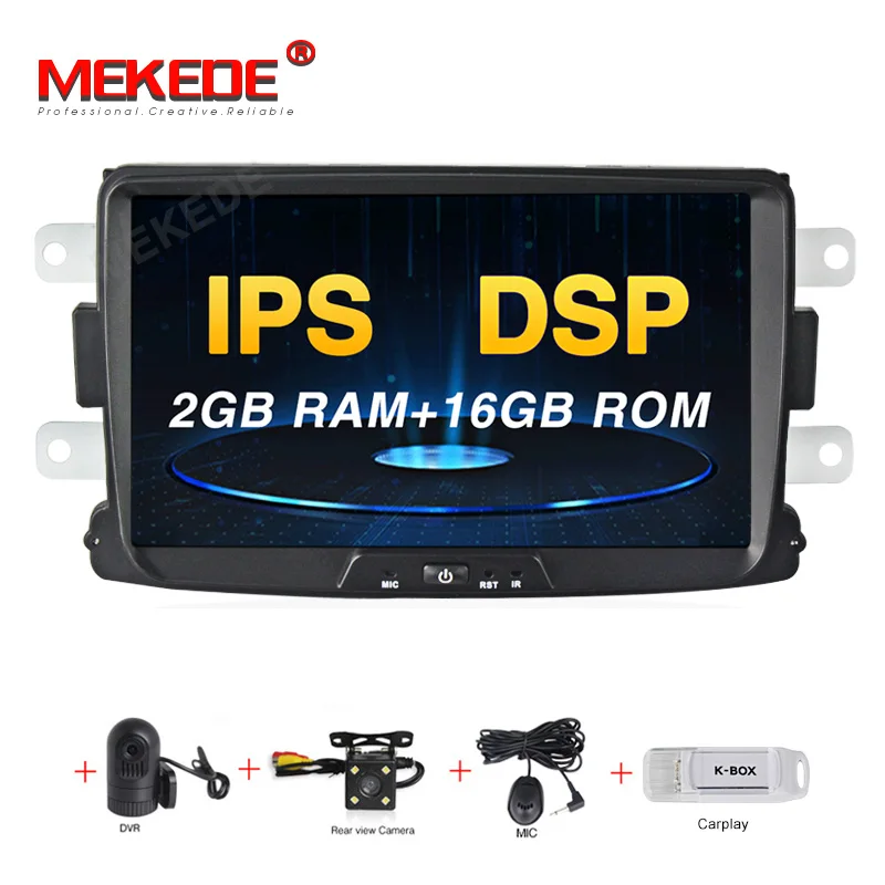 camera DVR carplay Mekede Android 9,0 автомобильный dvd-плеер радио gps Navi для Lada Xray 2/RENAULT Dacia/Duster/Logan/Sandero аудио стерео головное устройство - Цвет: camera DVR carplay