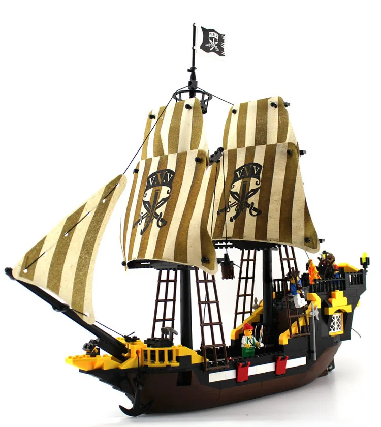 Совместимость с lego модели Строительство Игрушка 307 590 шт. Adventure пиратский корабль