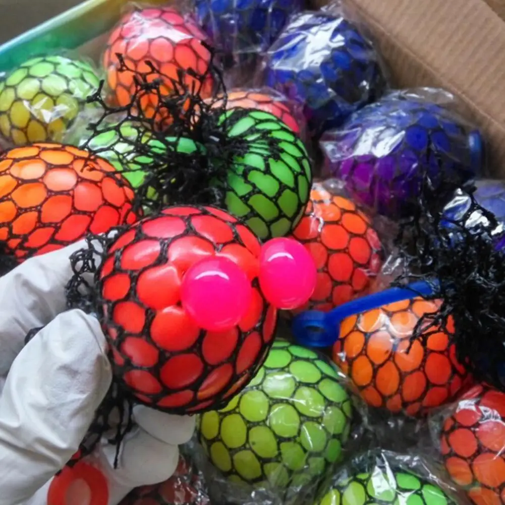 Сжимаемые игрушки Сжимаемый сетчатый Мячик с виноградным орнаментом сжимаемая