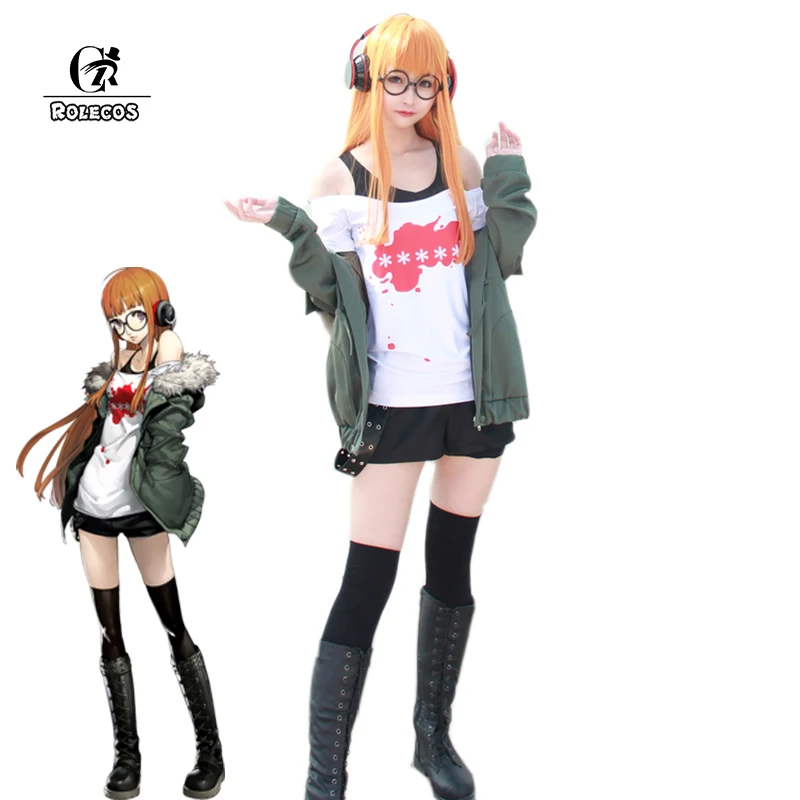 ROLECOS игра Persona 5 Косплей Костюм футаба Сакура косплей костюм анимация Futaba женский