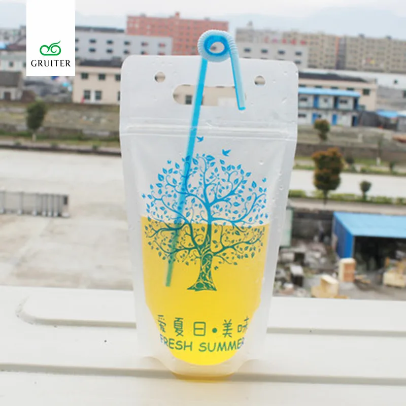 Матовые пластиковые пакеты для упаковки напитков с логотипом на заказ жидкого