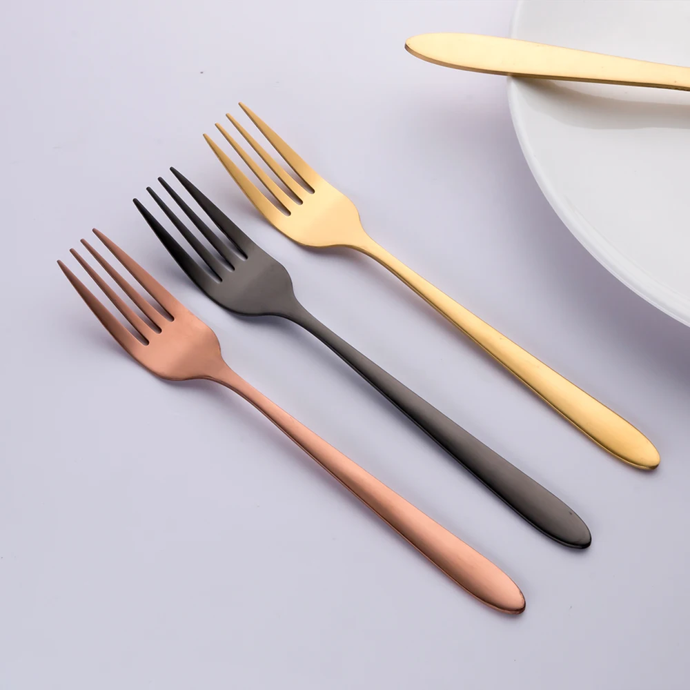 BERGLANDER 4Pcs/set Stainless Steel Black Cutlery Set Dinnerware Western Food Tableware Dinner Knife and Fork | Дом и сад