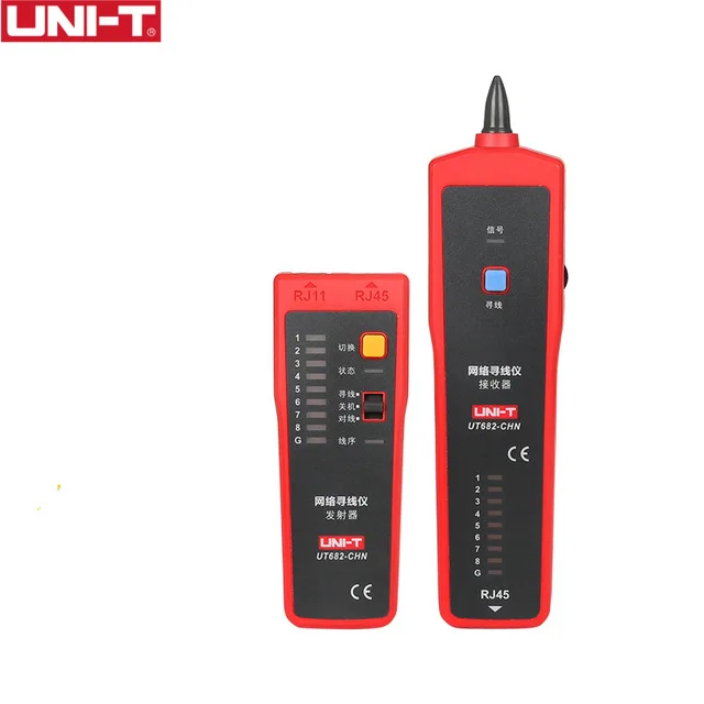 

UNI-T UT682 Network Wire Tester Tracker RJ11 RJ45 Wire Line Finder Line tester Handhold Cable Testing Tool for Network Maintenan