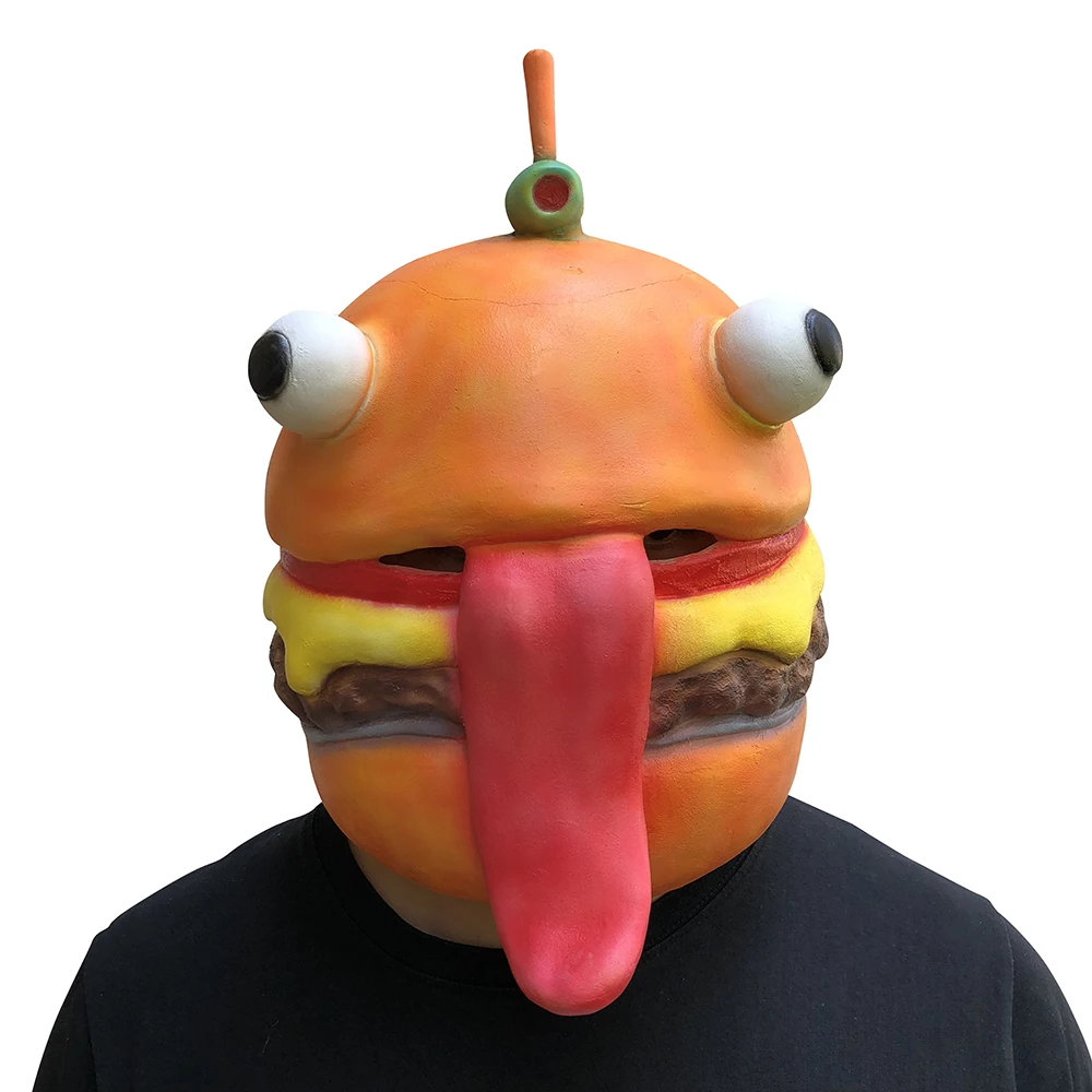 Игра Battle Royale Beef Boss Маска Косплей Пасхальный бургер взрослая маска латексный шлем
