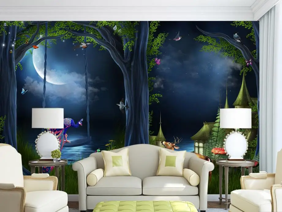 

Пользовательские обои для стен 3 d фото сказочный лес фотообои для гостиной спальни 3d обои настенная роспись