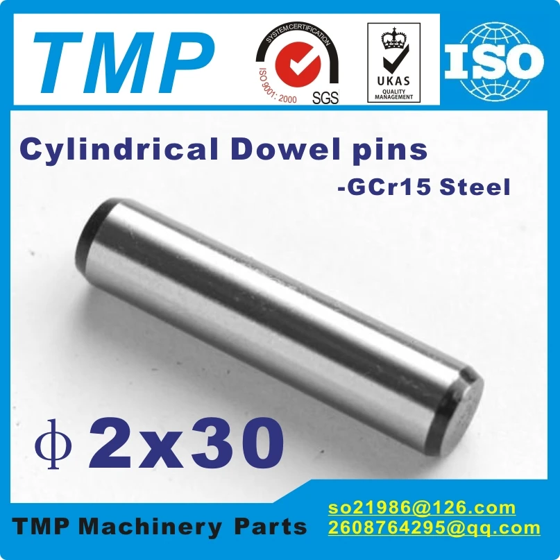 

50 шт./партия, 2x30 мм, установочные штифты/цилиндрические штифты для механического использования-материал TLANMP: сталь GCr15