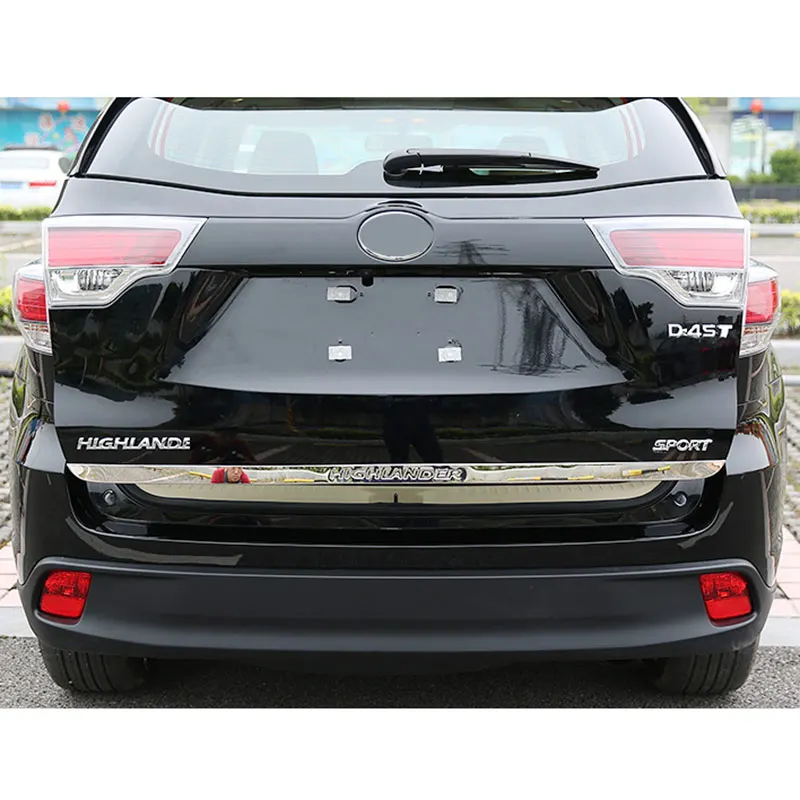 Багажник автомобиля ботинок дверь отделка наклейка внешний вид для TOYOTA HIGHLANDER 2015