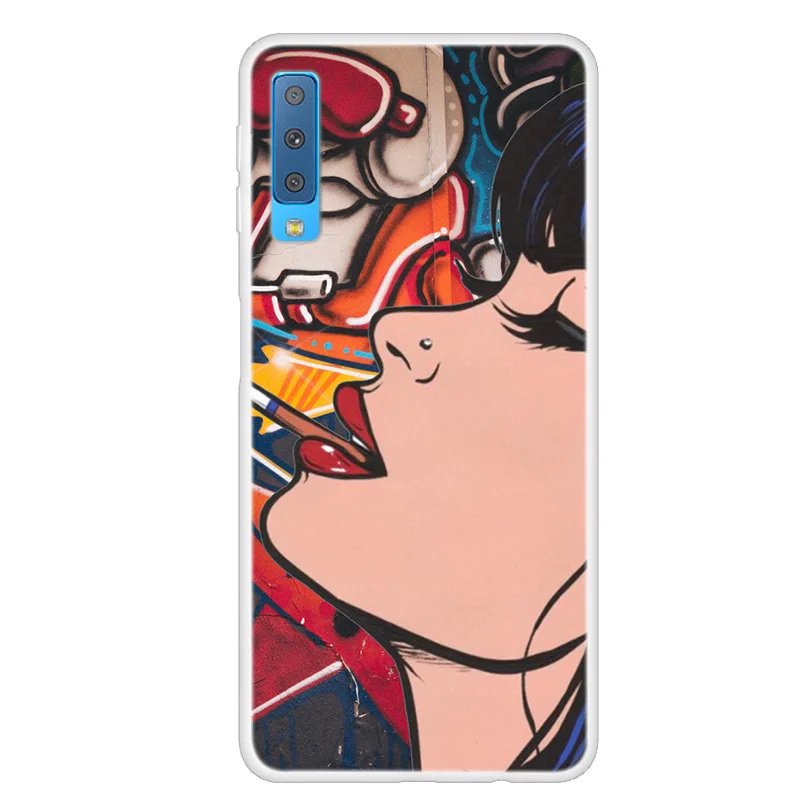 Чехол для Samsung Galaxy A7 2018 A750 Мягкая силиконовая задняя крышка SM-A750 ТПУ чехол