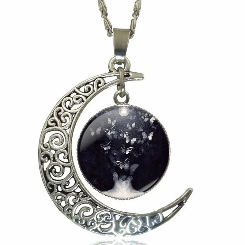 Ожерелье модная Длинная цепочка с полумесяцем ожерелье ювелирное изделие для