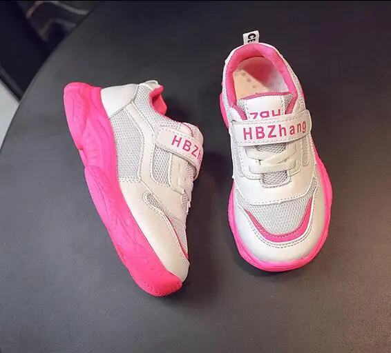 Fluorescent Colors Kids Shoes Breathable Sneakers Spring Children Casual Sport Unisex Boys Girls #9DH0536 | Детская одежда и обувь