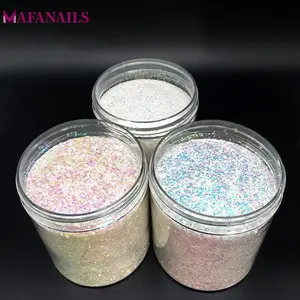 3 цвета голографический 10 млкоробка для ногтей Блестящий порошок 3 размера (0,2 мм и 0,4 мм и 1 мм) переливающийся порошок для ногтей пылезащитный блеск для ногтей 10 г