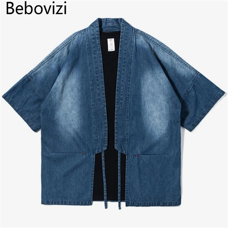 Bebovizi бренд 2018 мужской Халат хлопковая рубашка индивидуальные тренды японский