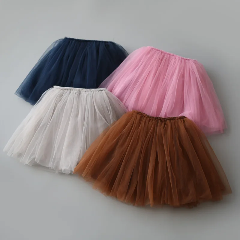 9 цветов юбки для девочек Милая юбка пачка принцессы розового красного и белого