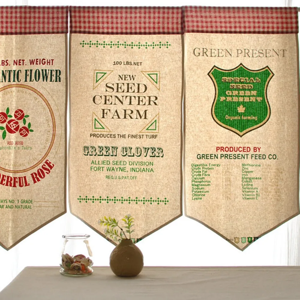 Короткие льняные занавески FUYA декоративные полузанавески для кухни ресторана