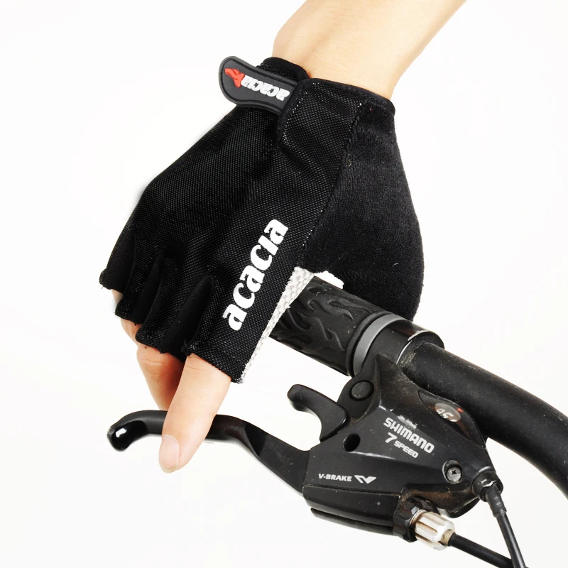 Велосипедные перчатки с открытыми пальцами противоскользящие дышащие MTB для