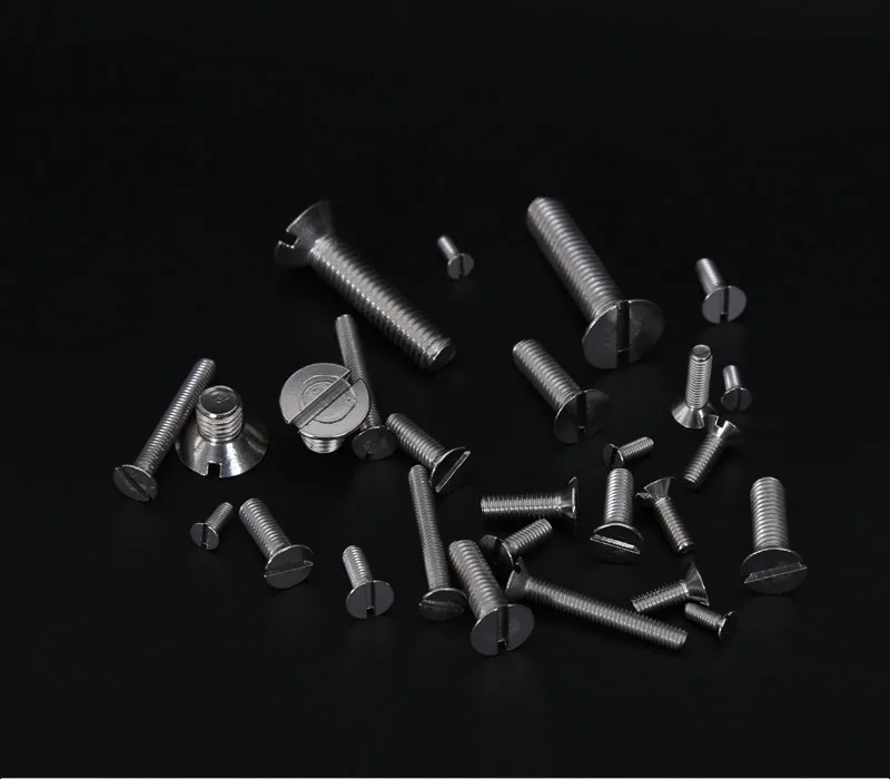 100 шт./лот DIN963 винты с плоской головкой потайной машинкой из нержавеющей стали M5 *