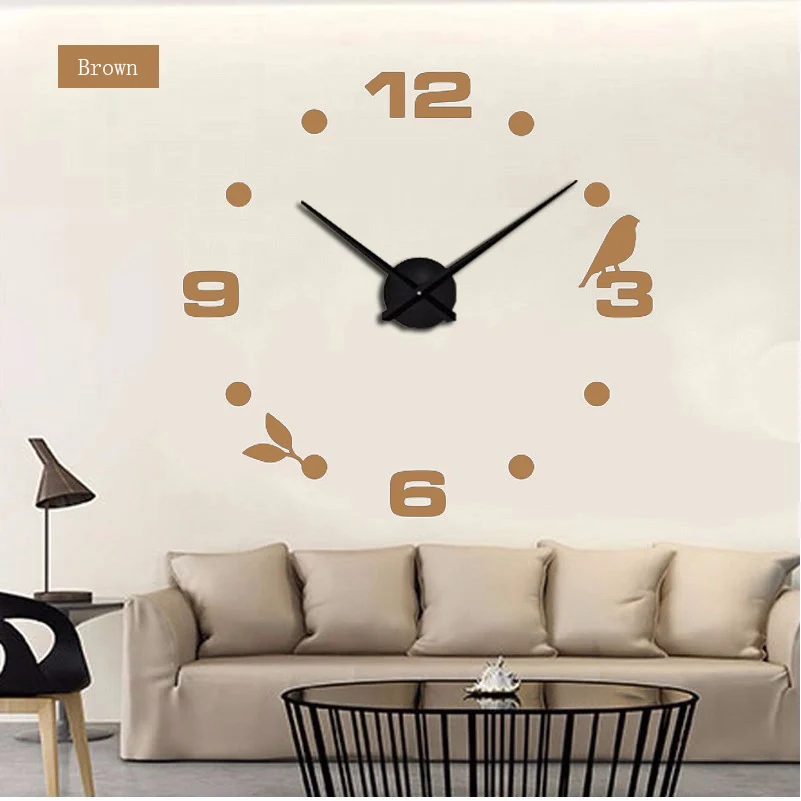 

2021 muhsein 3d diy Acrylic mirror wall clock home decor living room quartz needle digital unique clocks watches free shipping