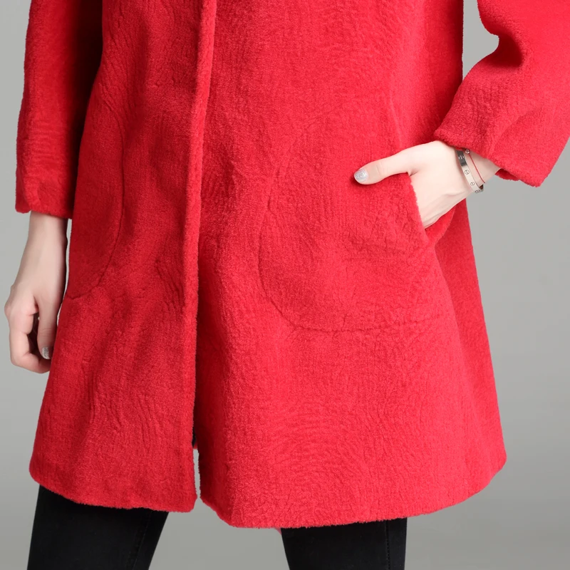 Шуба женская теплая с длинным рукавом | Женская одежда