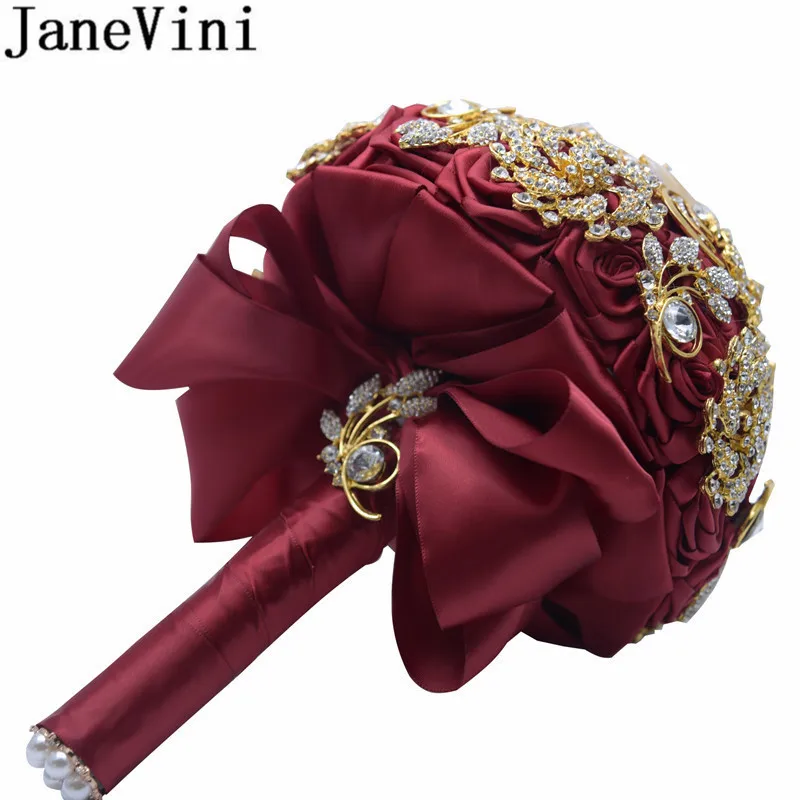 JaneVini Великолепные фиолетовые Букеты Свадебные цветы искусственный шелк розы