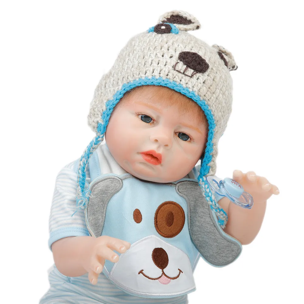 SanyDoll 20 дюймов 50 см силиконовые куклы для новорожденных Реалистичная кукла синее