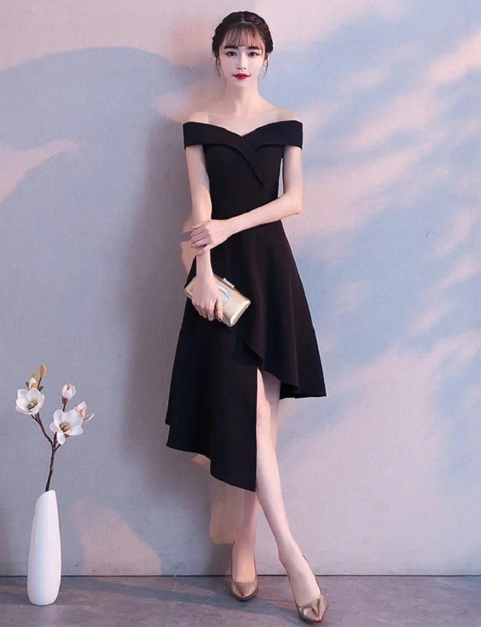 

Evening Dress Short Front Long Back Elegant Ball Gown For Party Plus Size Asymmetrical Dresses For Women