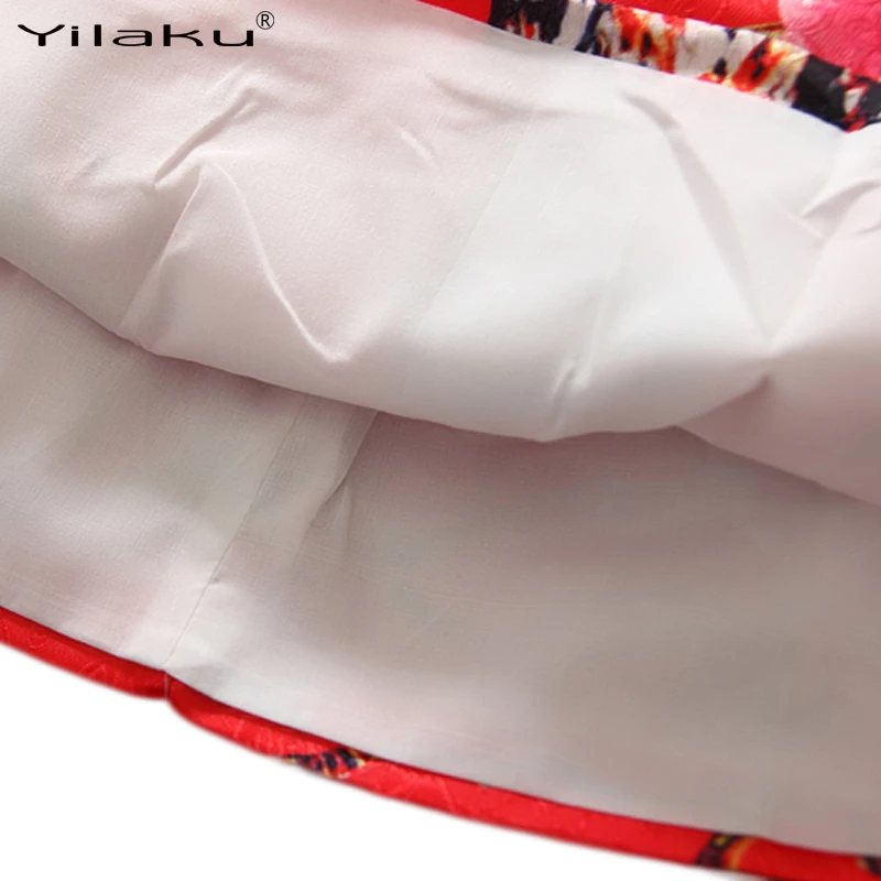 Yilaku Girl Dress Half Sleeve Animal Flower Print Princess Dresses Spring Summer Children Evening Kids Clothes CA268 | Детская одежда и