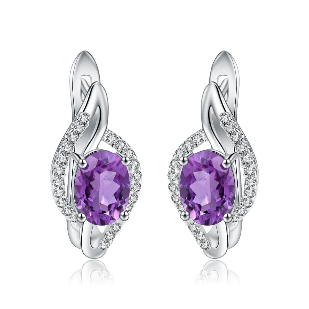 Женские Балетные серьги gemb's 2 60 карат натуральный аметистовый драгоченный