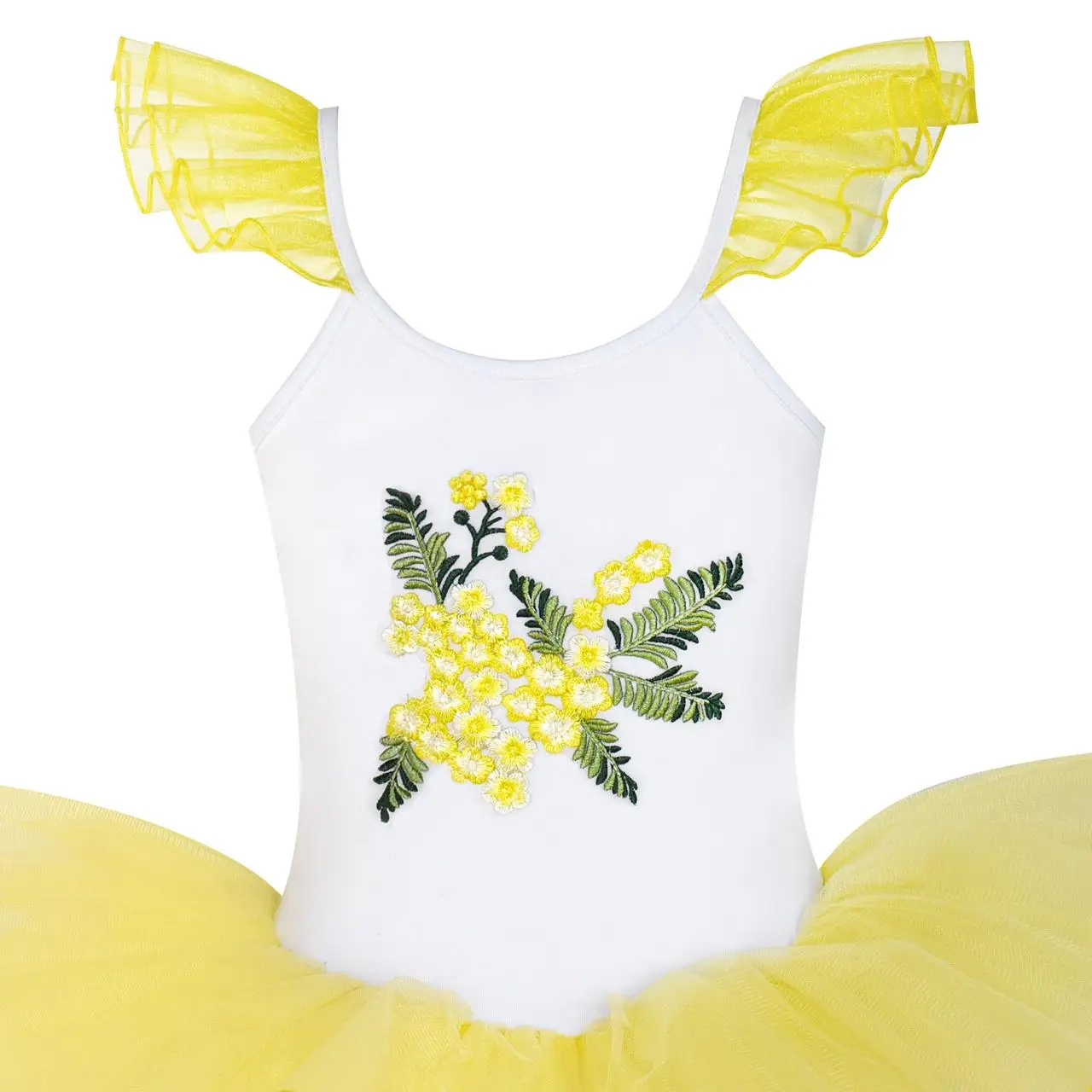 Sunny Fashion платья для девочек новогодние костюмы Милый Пачка На танцах Желтый балет