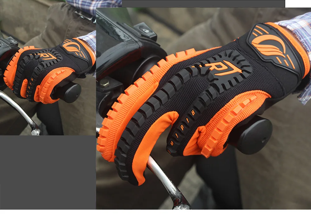 

Men Racing Gloves Summer Breathable Full Finger Touchscreen Gloves Hand Protective Guard Armor CE-12