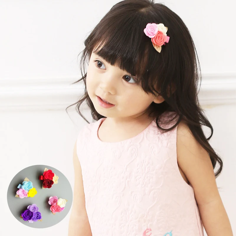 Новые заколки для волос с цветами камелии милые аксессуары девочек розовые синие
