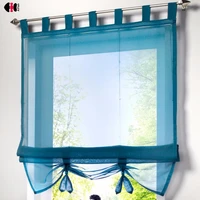 pastoral roman short curtain sheer window kitchen blinds for living room bedroom 3 color3 sizes1panel dl001c