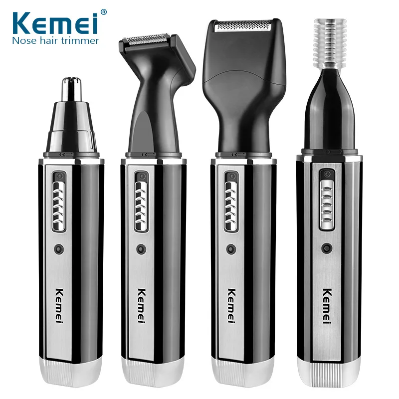Kemei KM-6630 4 в 1 Профессиональная электрическая перезаряжаемая бритва с насадками и