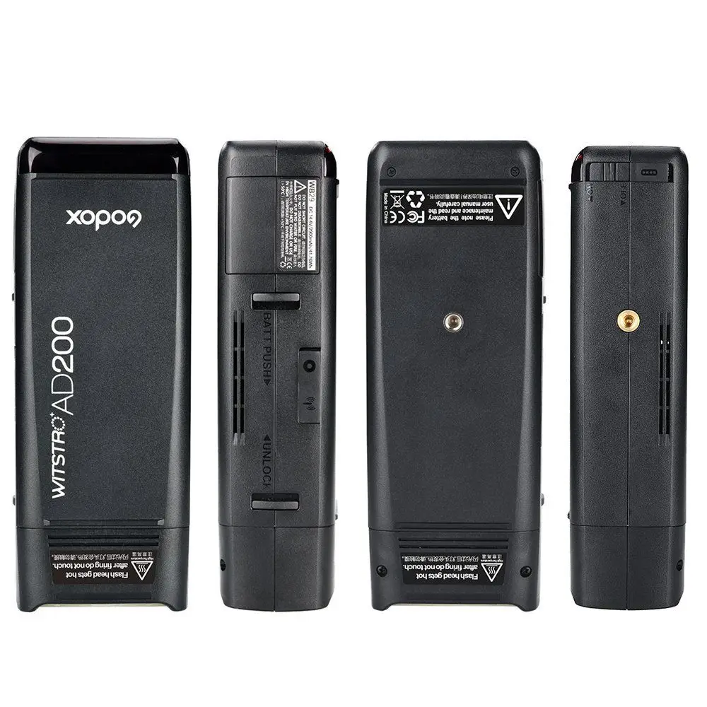 Godox AD200 Pocket Flash Speedlite Double Light Heads 200W 2.4G TTL HSS with 2900mAh Lithium Battery + X1T-N Trigger for Nikon |