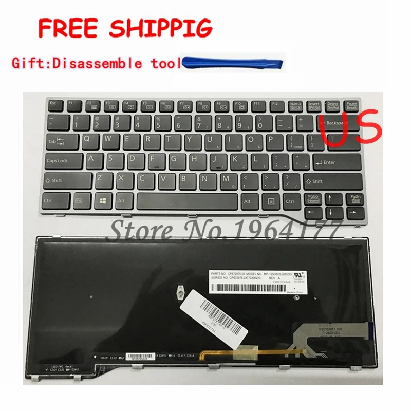 Новая английская клавиатура с подсветкой для ноутбука Fujitsu Lifebook E733 E734 E743 E744 E544 E736