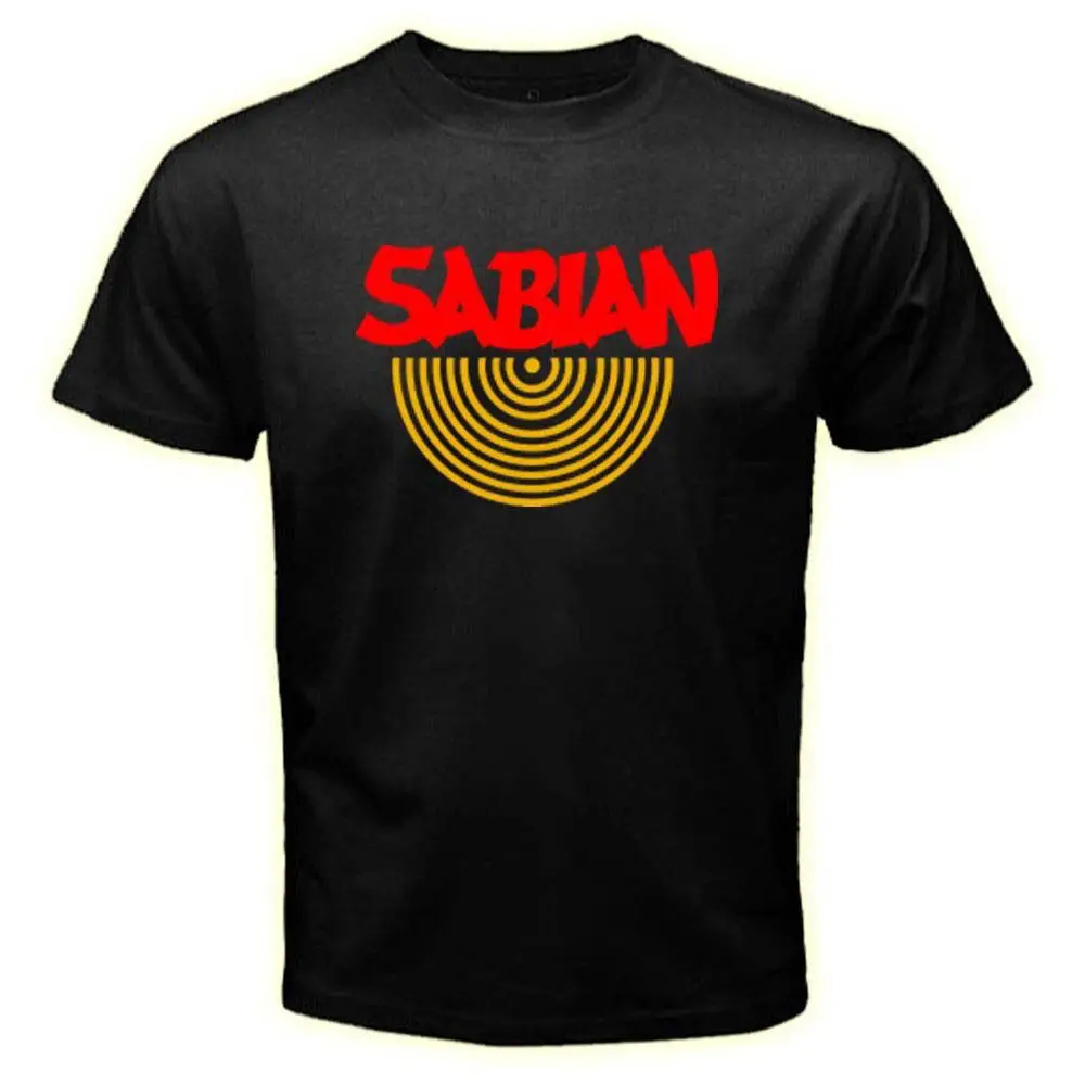 Sabian Simbal Drum Music Instru Мужская черная футболка с логотипом Размер s до 3XL Подарочная