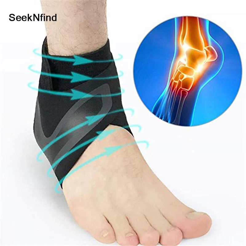 

1PC Compression Football Ankle Protector Anti Sprain Ankle Support Brace Strap Belt Basketball Fitness Foot Heel Safety Bandage
